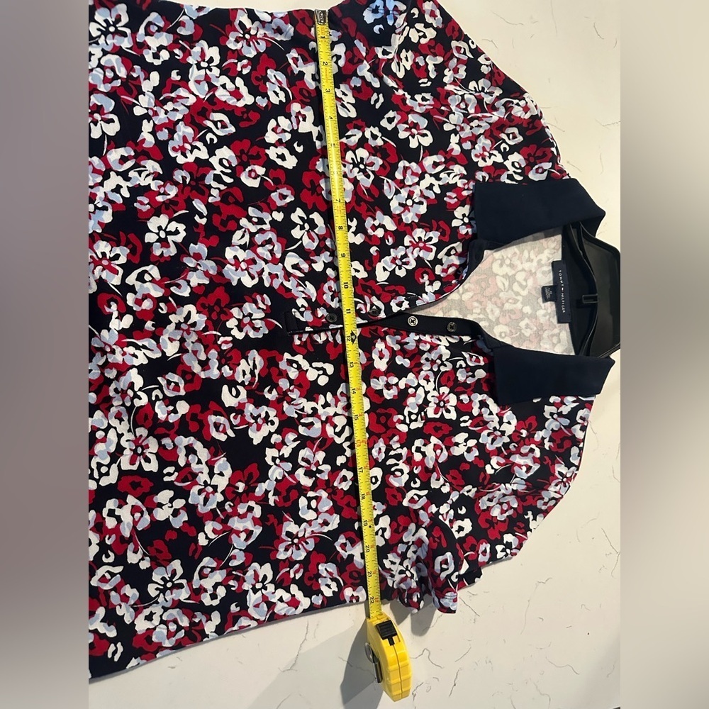 Tommy Hilfiger Women's Floral Print Polo Shirt Plus Size XL - Picture 6 of 6